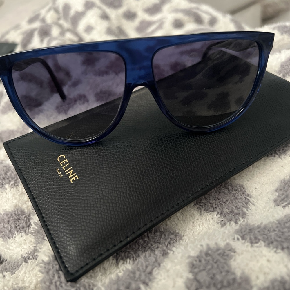 Celine Navy Sunglasses with Black Case